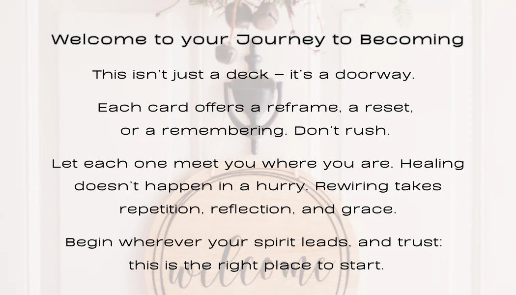 The Steady Center welcome and introduction card