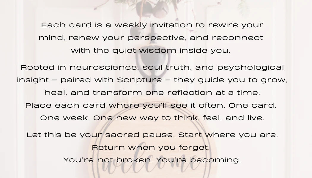 The Steady Center guidance card explaining how to use the journey